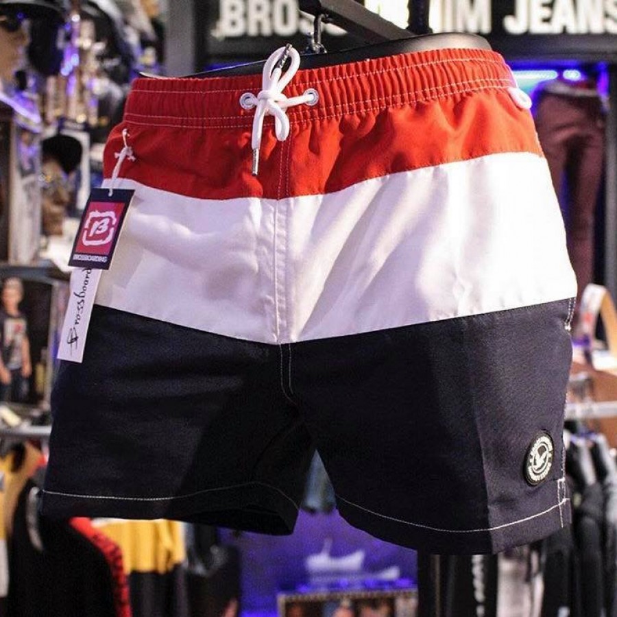Short Bross Tricolor Red